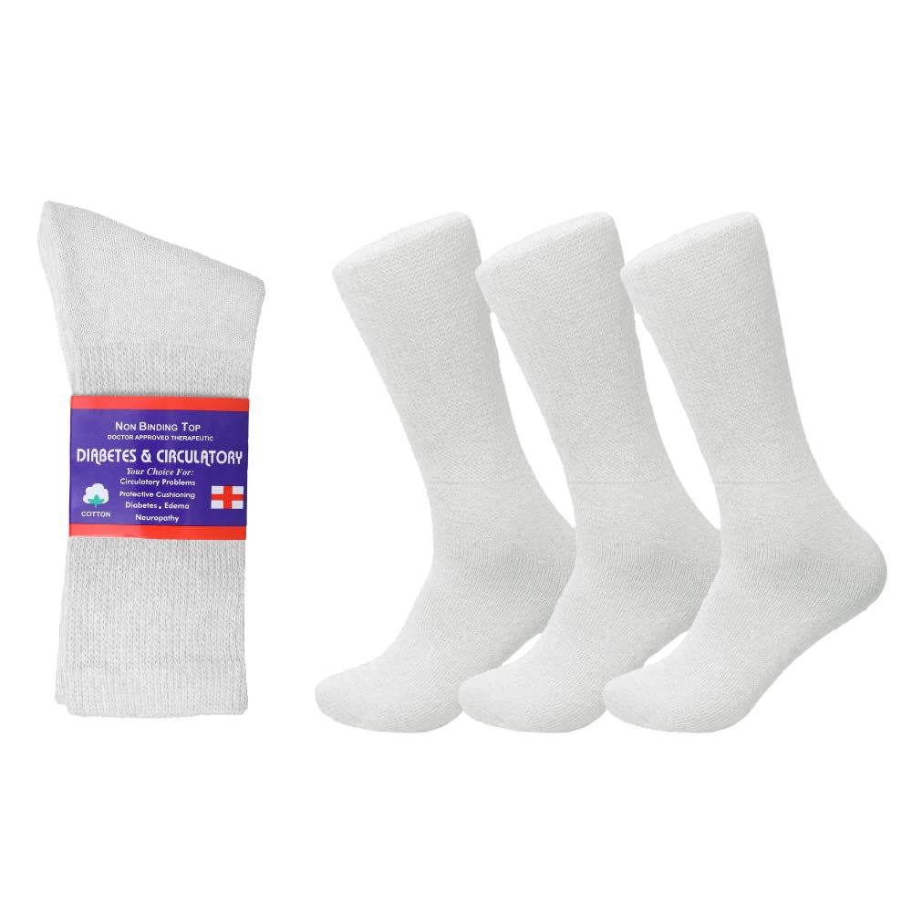 Comfort Non-Binding Diabetic Socks – 3 Pair Pack (No Tight Elastic)